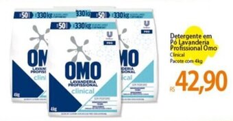 Atacadão Detergente em Pó Lavanderia Profissional Omo Clinical Pacote com 4kg oferta