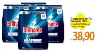 Atacadão Detergente em Pó Brilhante PRO Lavanderia Profissional Pacote com 4kg oferta
