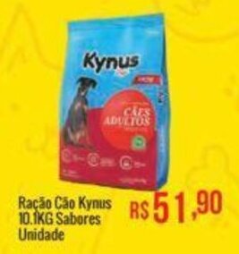 Mart Minas Ração Cão Kynus 10.1KG Sabores Unidade oferta