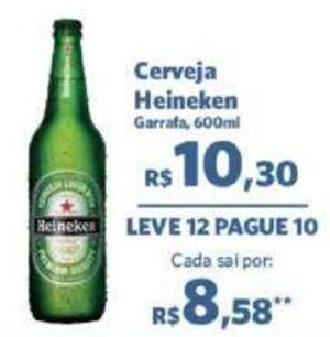 Sam's Club Cerveja Heineken Garrafa, 600ml oferta