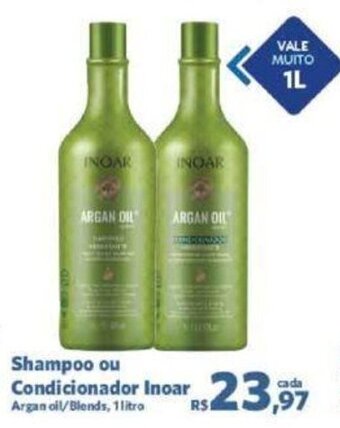 Sam's Club Shampoo ou Condicionador Inoar Argan oil/Blends, 1 litro oferta