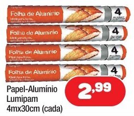 Costazul Supermercados Papel-Aluminio Lumipam 4m x 30cm (cada) oferta