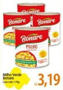 Atacadão Milho Verde Bonare Lata com 170g oferta