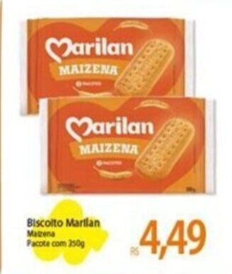 Atacadão Biscoito Marilan Maizena pacote com 350g oferta