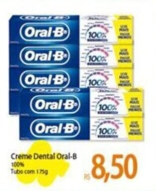 Atacadão Creme Dental Oral-B 100% Tubo com 175g oferta