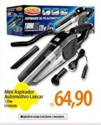 Atacadão Mini Aspirador Automotivo Luxcar 120W Unidade oferta
