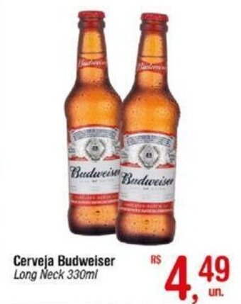Fort Atacadista Cerveja Budweiser Long Neck 330ml oferta