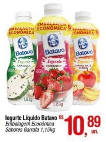 Fort Atacadista logurte Líquido Batavo Embalagem Economica sabores garrafa 1.15kg oferta