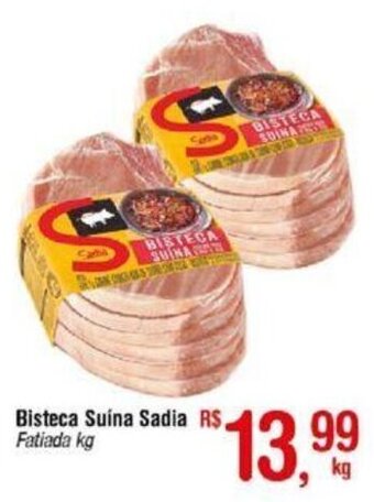 Fort Atacadista Bisteca Suína Sadia Fatiada kg oferta