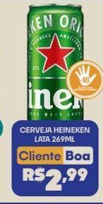Boa Supermercados Cerveja heineken lata 269ml oferta