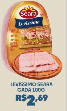 Boa Supermercados Levíssimo seara cada 100g oferta