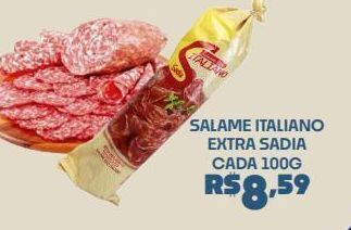 Boa Supermercados Salame italiano extra sadia cada 100g oferta