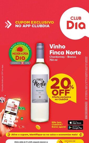 Dia Vinho Finca Norte Chardonnay Branco 750ml oferta