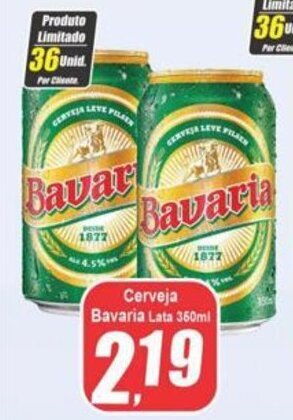 Panelão Cerveja Bavaria Lata 350ml oferta