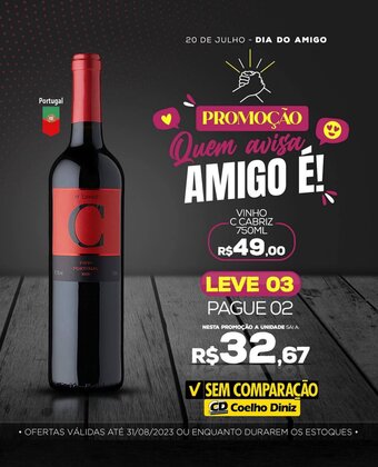 Coelho Diniz VINHO C CABRIZ 750ML oferta