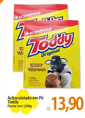 Atacadão Achocolatado em Pó Toddy Pacote com 1,02 kg oferta