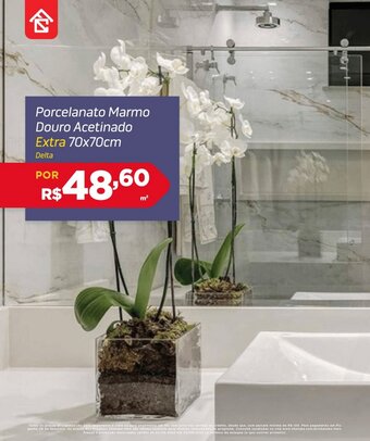 Porcelanato Marmo Douro Acetinado Extra 70x70cm