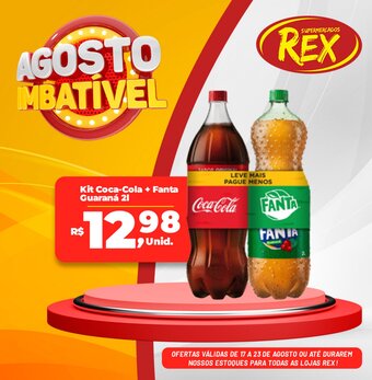 Supermercados Rex Kit Coca-Cola + Fanta Guaraná 2L oferta