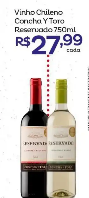Super Lagoa Vinho Chileno Concha Y Toro Reservado 750ml oferta