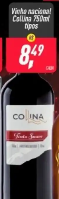 Frangolândia Vinho nacional Collina 750ml oferta