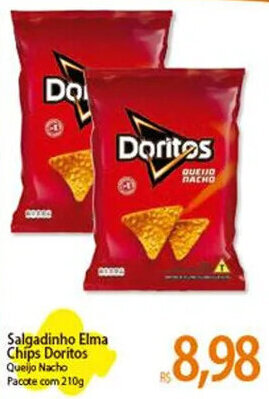 Atacadão Salgadinho Elma Chips Doritos Queijo Nacho Pacote com 210g oferta