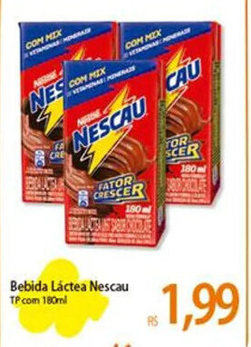 Atacadão Bebida Láctea Nescau TP com 180ml oferta