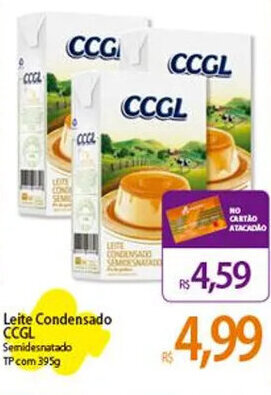 Atacadão Leite Condensado CCGL Semidesnatado TP com 395g oferta