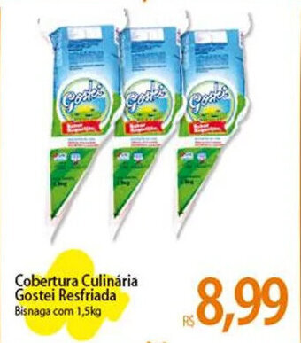 Atacadão Cobertura Culinária Gostei Resfriada Bisnaga com 1,5kg oferta