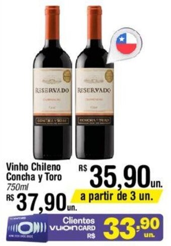 Fort Atacadista Vinho Chileno Concha y Toro 750ml oferta