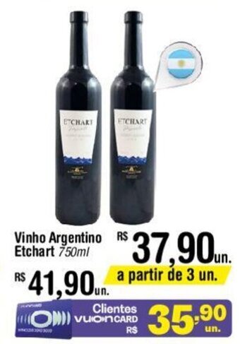Fort Atacadista Vinho Argentino Etchart 750ml oferta