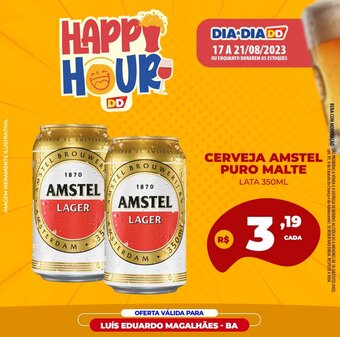 Atacadão Dia a Dia CERVEJA AMSTEL PURO MALTE LATA 350ML oferta