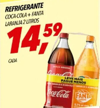 Frangolândia REFRIGERANTE COCA-COLA+FANTA LARANJA 2 LITROS oferta