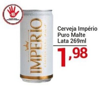 X Supermercados Cerveja Império Puro Malte Lata 269ml oferta