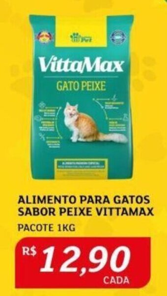 Assaí Atacadista ALIMENTO PARA GATOS SABOR PEIXE VITTAMAX PACOTE 1KG oferta