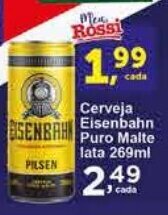 Rossi Supermercado Cerveja Eisenbahn Puro Malte lata 269ml oferta