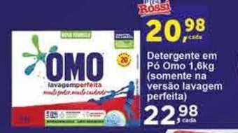 Rossi Supermercado Detergente em Pó Omo 1,6kg (somente na versão lavagem perfeita) oferta