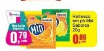 Negreiros Refresco em pó Mid Sabores 20g oferta