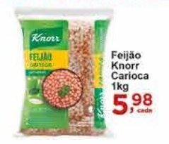 Rossi Supermercado Feijão Knorr Carioca 1kg oferta