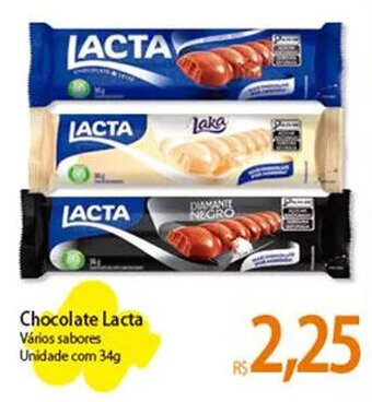 Atacadão Chocolate Lacta Vários sabores Unidade com 34g oferta