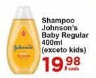 Rossi Supermercado Shampoo Johnson's Baby Regular 400ml (exceto kids) oferta