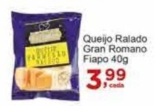 Rossi Supermercado Queijo Ralado Gran Romano Fiapo 40g oferta