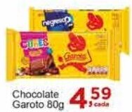 Rossi Supermercado Chocolate Garoto 80g oferta