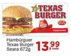 Rossi Supermercado Hamburguer Texas Burger Seara 672g oferta