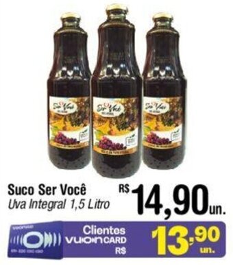 Fort Atacadista Suco Ser Você Uva Integral 1,5 Litro oferta