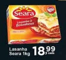 Rossi Supermercado Lasanha Seara 1kg oferta
