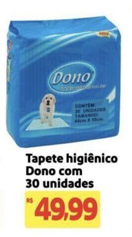 Extra Supermercado Tapete higiênico Dono com 30 unidades oferta