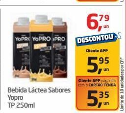 Tenda Atacado Bebida láctea sabores yopro tp 250ml oferta