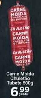 Rossi Supermercado Carne Moida Chuletão Tubete 500g oferta