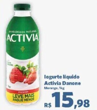 Sam's Club logurte líquido Activia Danone Morango, 1kg oferta