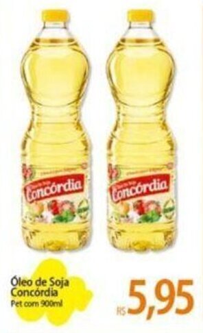 Atacadão Óleo de Soja Concórdia Pet com 900ml oferta